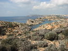 Blick über die Blue Lagoon nach Gozo
