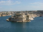 Blick von Valletta auf das Fort St. Angelo
